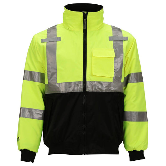 Yellow/Lime Safety Jacket - Tingley - Waterproof Design