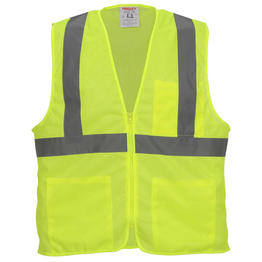 Yellow/Lime Safety Vest - Tingley - Reflective Mesh