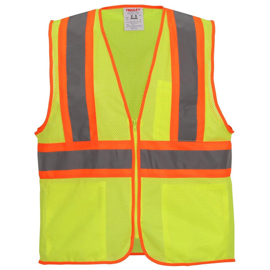 Yellow/Lime Safety Vest - Tingley - Two-Tone Reflective
