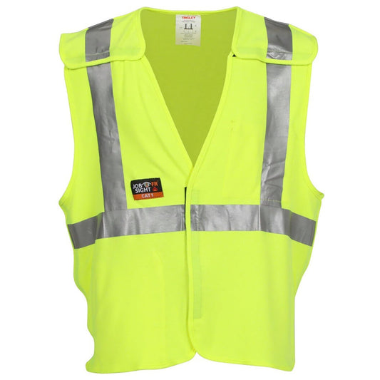 Yellow/Lime Safety Vest - Tingley - Flame Resistant