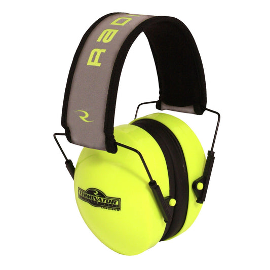 Hi-Viz Green Ear Muffs - Radians - Adjustable Comfort