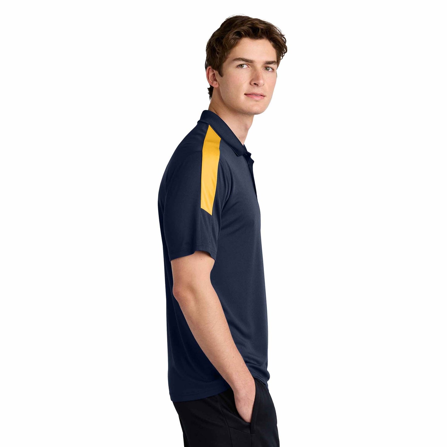 Black/Gold Polo Shirts - Sport-Tek - Stylish Moisture-Wicking