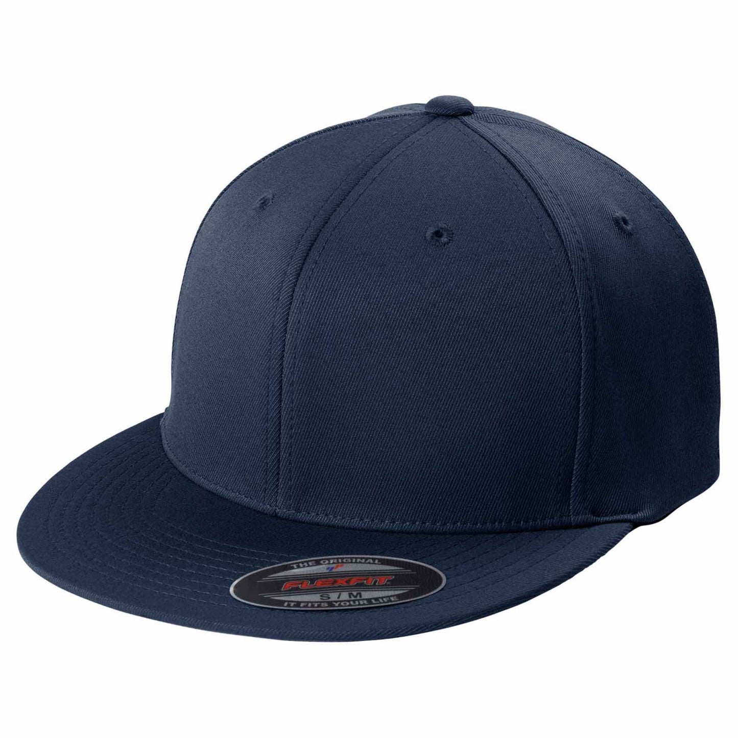 Black Flat Brim Hat - Sport-Tek - Stylish Flexfit Design