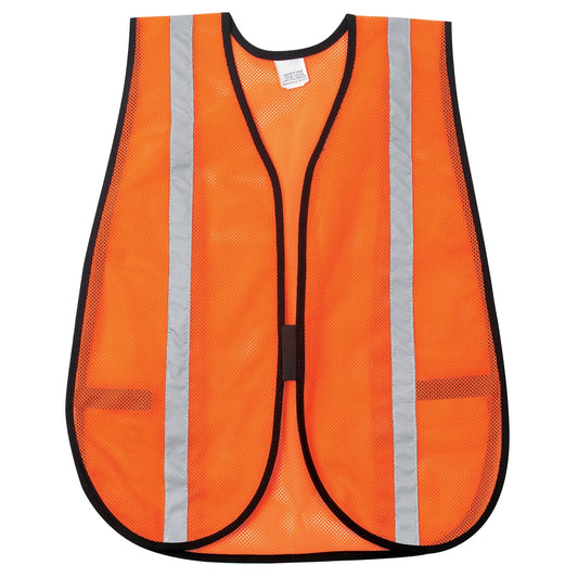 Orange Safety Vests - MCR Safety - Lightweight Mesh