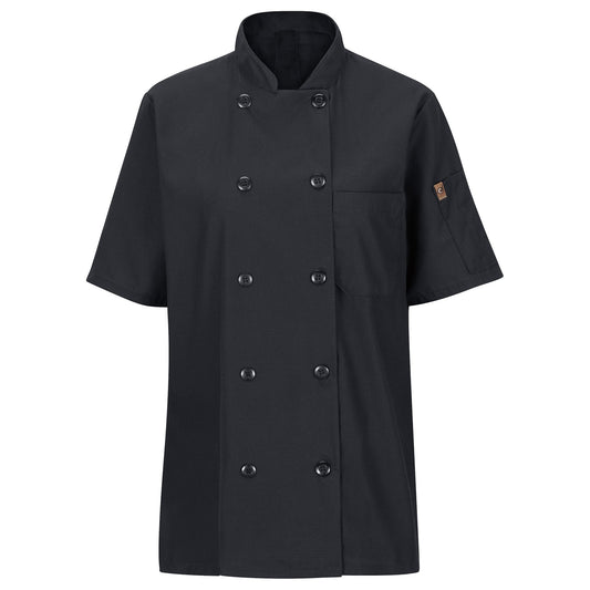 Black Chef Coat - Chef Designs - MIMIX Flex Fabric