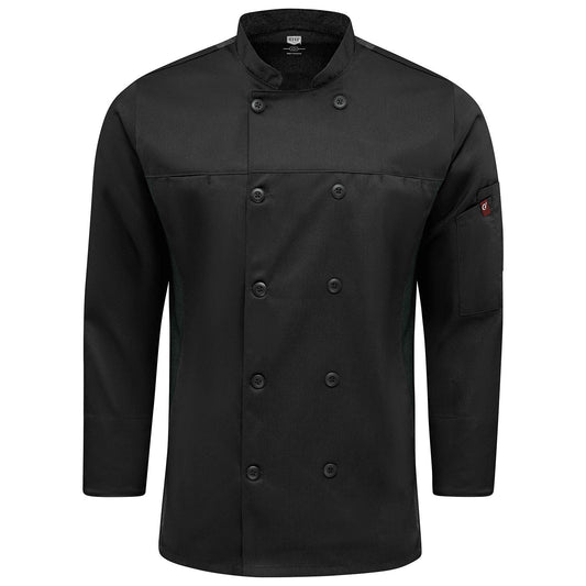 Black Chef Coat - Chef Designs - Lightweight Fabric