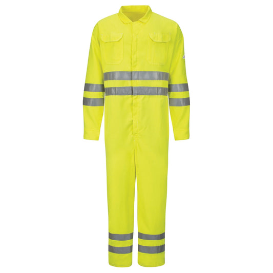 Yellow/Lime Coveralls - Bulwark FR - Deluxe Hi-Visibility