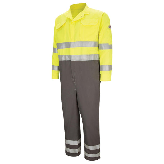 Yellow/Lime/Gray Coveralls - Bulwark FR - Hi-Visibility Safety