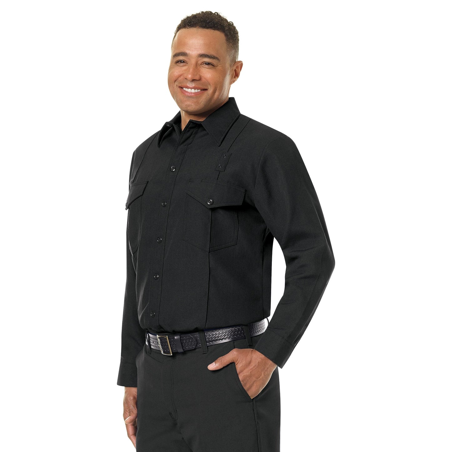 Black Button Up Shirt - Workrite - Flame Resistant
