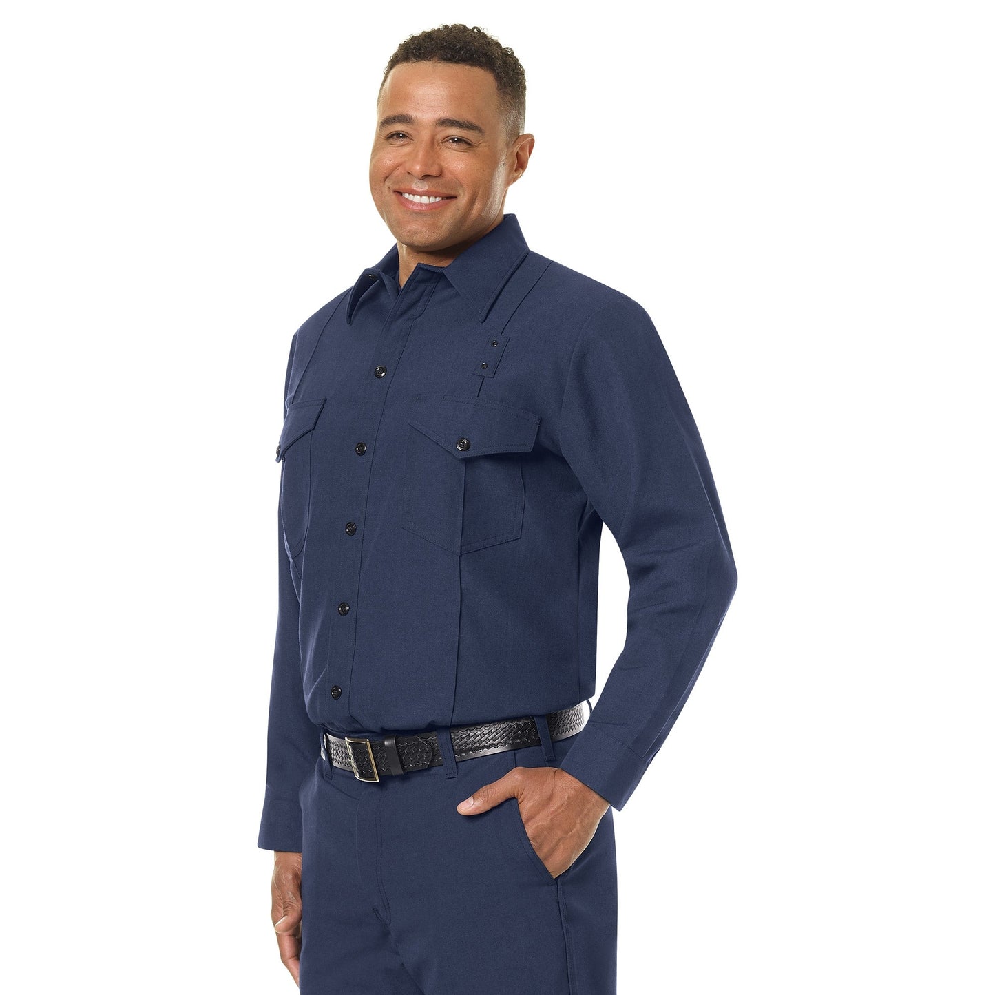 Black Button Up Shirt - Workrite - Flame Resistant