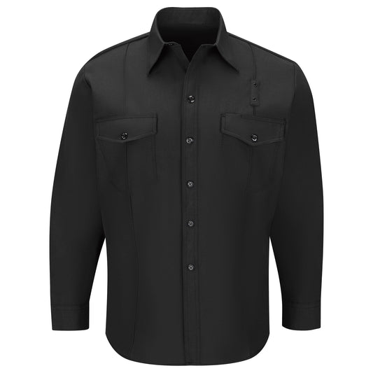 Black Button Up Shirts - Workrite - Long Sleeve Firefighter