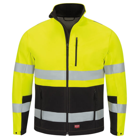 Yellow/Lime Safety Jacket - Red Kap - Soft Shell Comfort