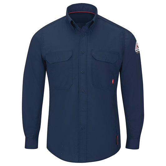 Royal Blue Button Up Shirt - Bulwark FR - Lightweight Comfort