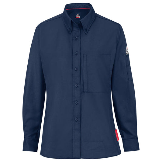 Navy Button Up Shirt - Bulwark FR - Women's Midweight