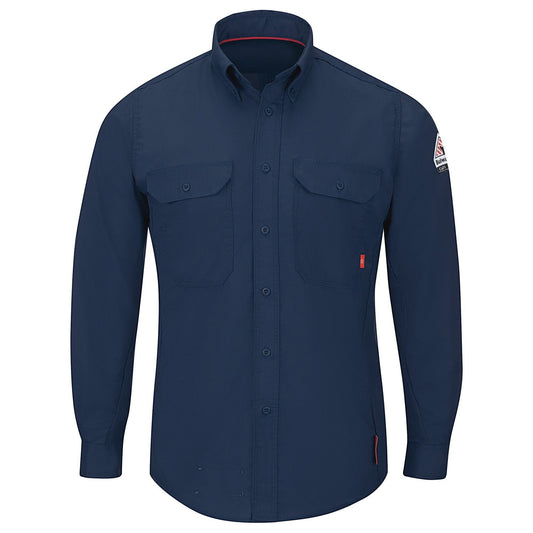 Royal Blue Button Up Shirt - Bulwark FR - Comfortable Fit