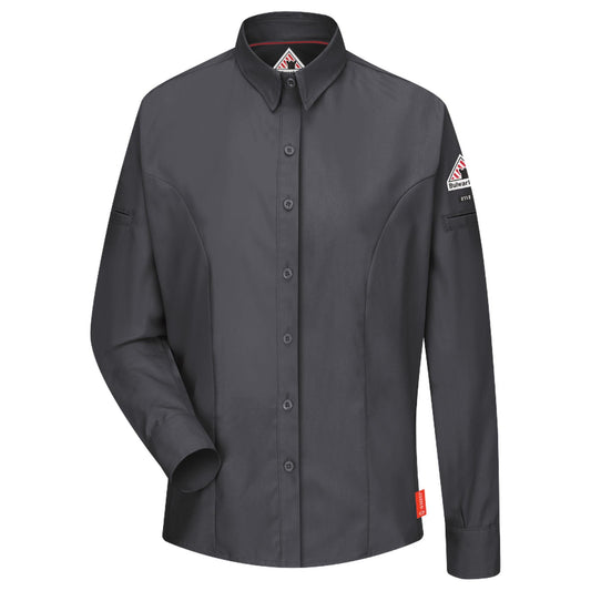 Charcoal Button Up Shirt - Bulwark FR - Women's Comfort
