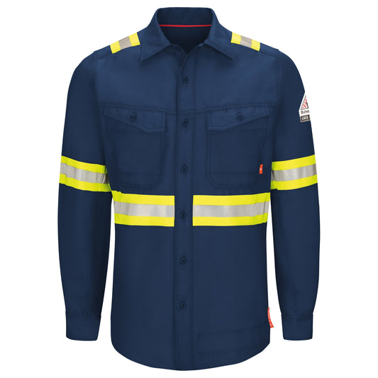 Grey Button Up Shirts - Bulwark FR - Flame Resistant