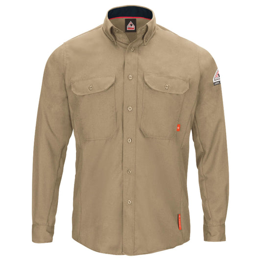 Khaki Button Up Shirt - Bulwark FR - Lightweight Design