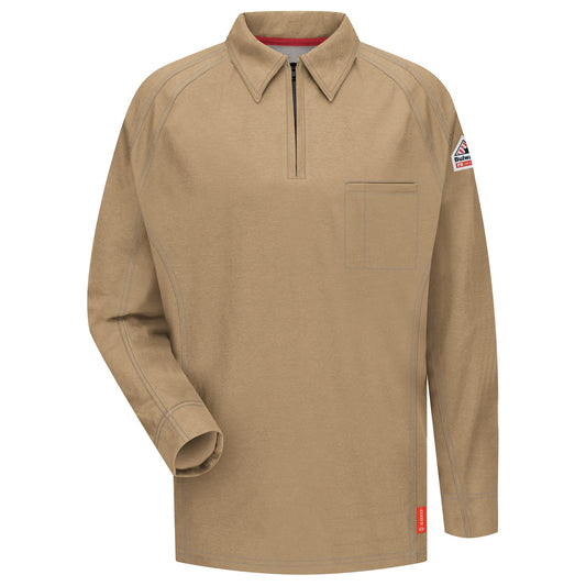 Khaki Polo Shirt - Bulwark FR - Comfort Knit Fabric