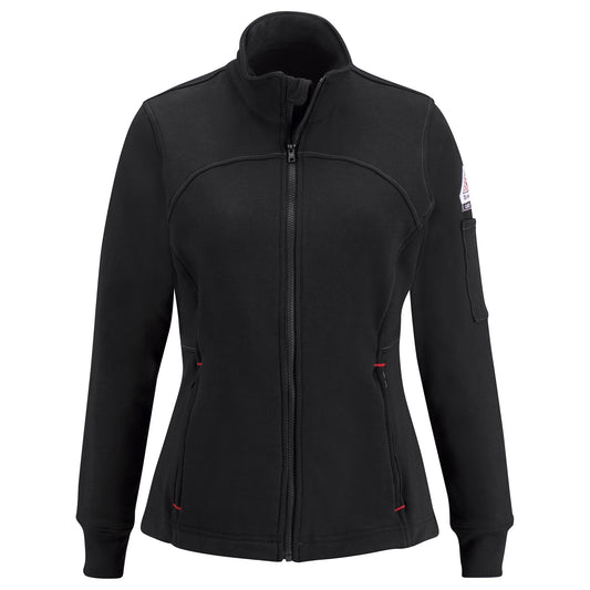 Black Zip-Up Jacket - Bulwark FR - Fleece Design