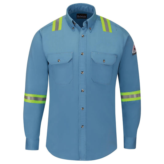 Light Blue Button Up Shirt - Bulwark FR - Flame Resistant