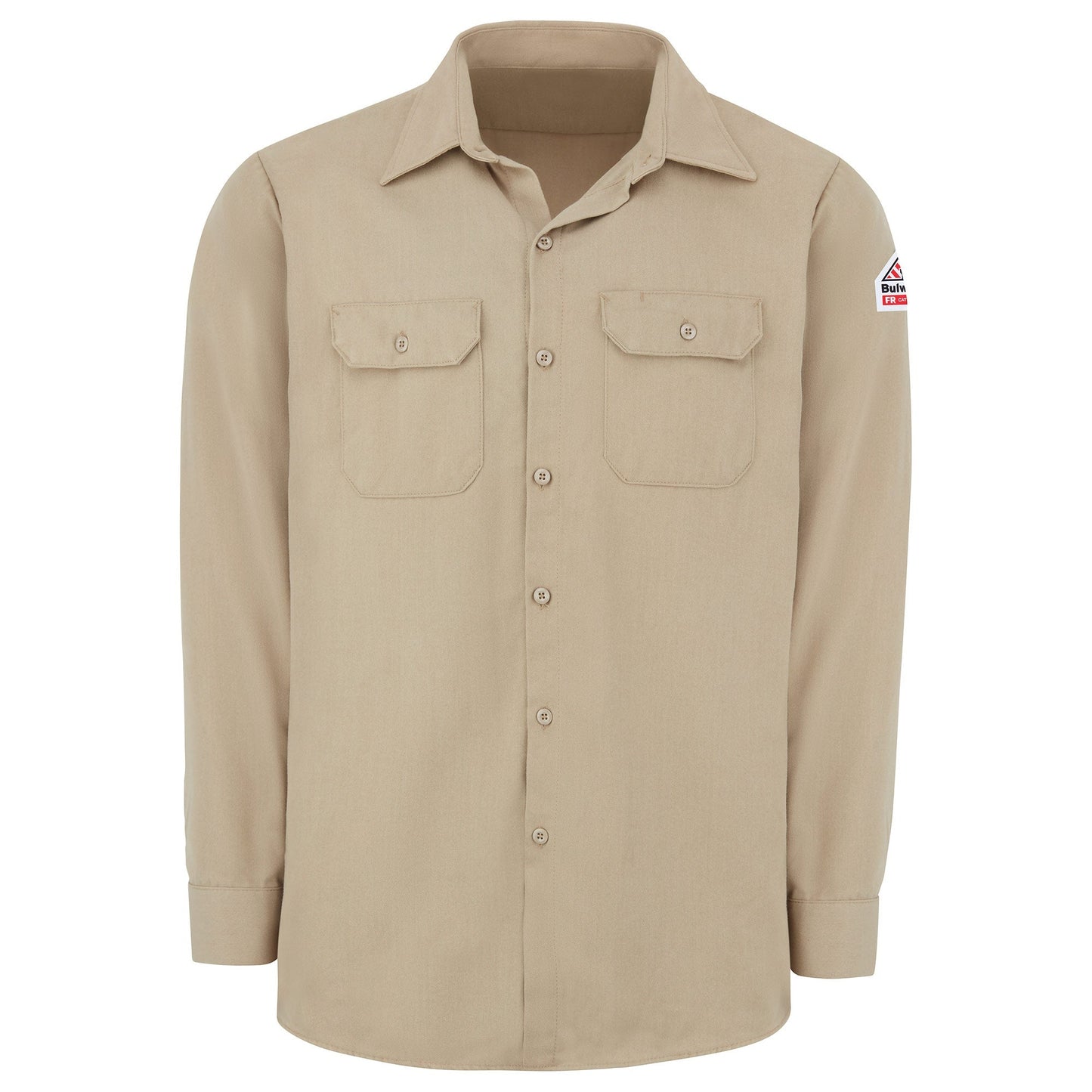 Tan Button Up Shirt - Bulwark FR - Flame Resistant