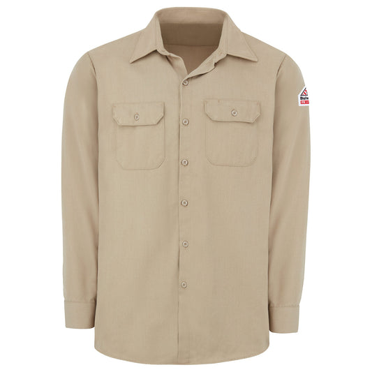 Tan Button Up Shirt - Bulwark FR - Flame Resistant