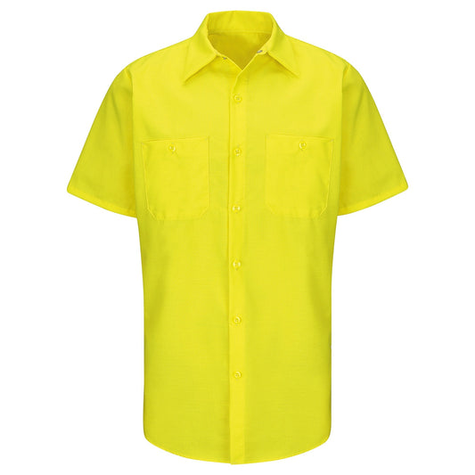 Short Sleeve Button Up Shirt - Red Kap - Enhanced Visibility