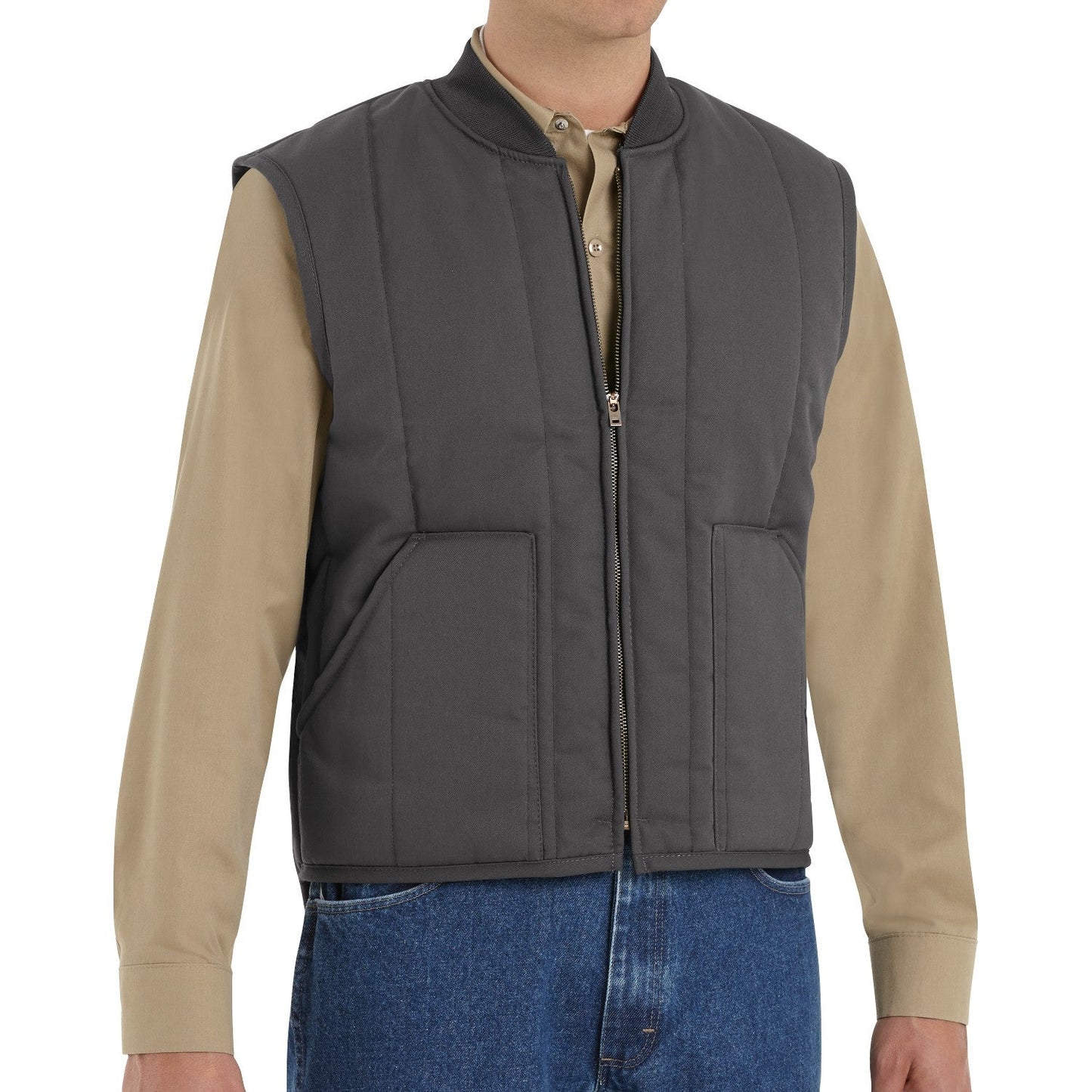 Charcoal Quilted Vest - Red Kap - Durable Warmth