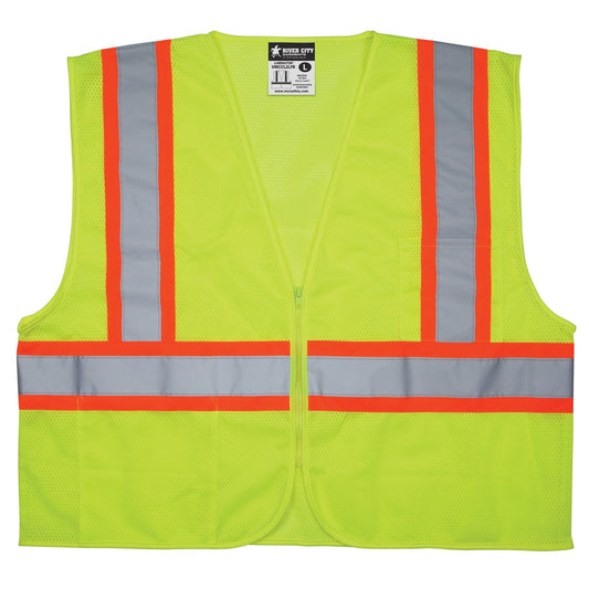 Yellow/Lime Safety Vests - MCR Safety - Two-Tone Design