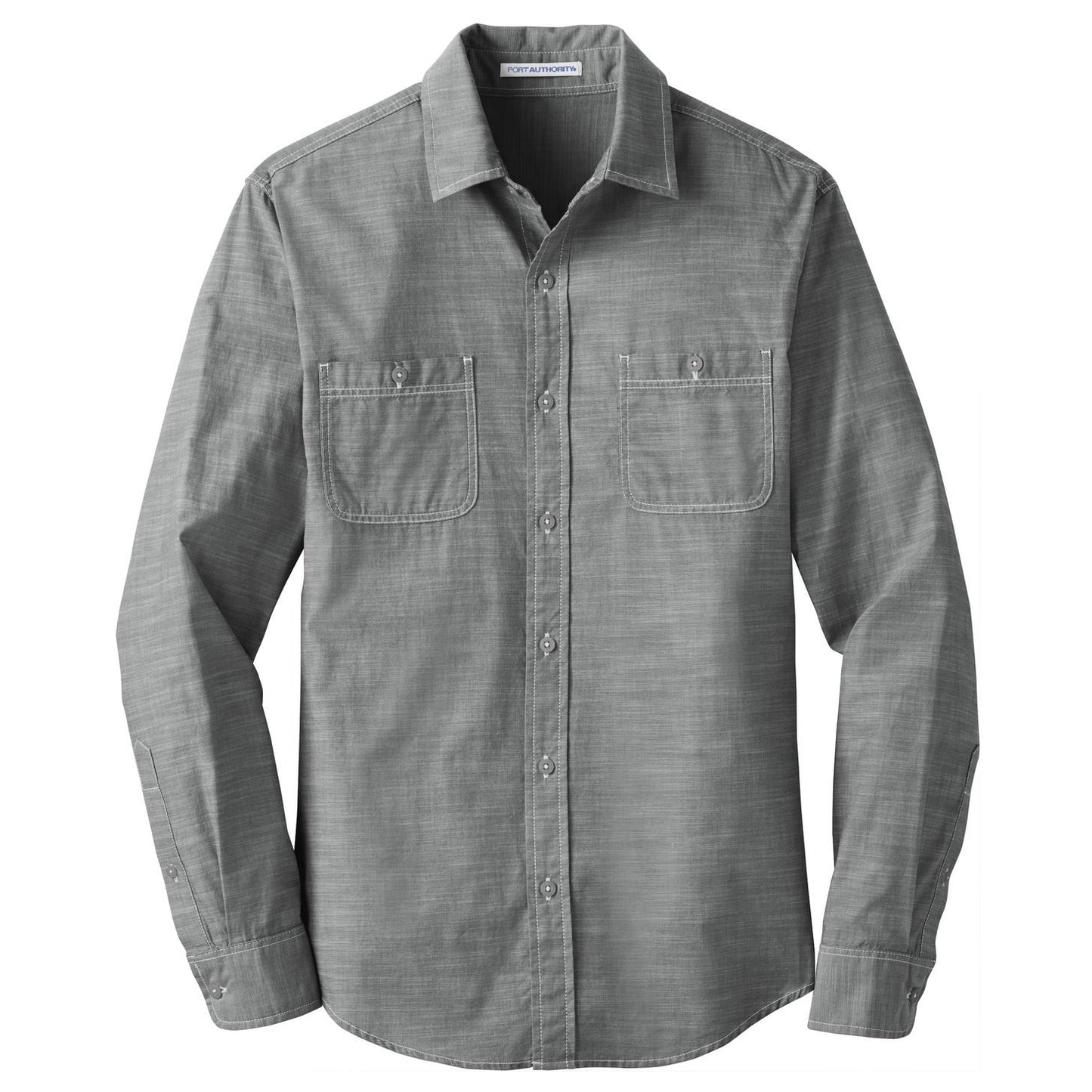 Grey Casual Button Up Shirts - Port Authority - Stylish Fit