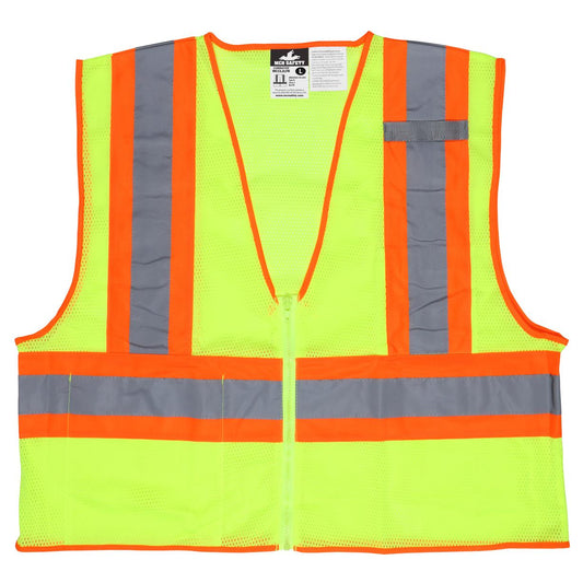 Yellow/Lime Safety Vests - MCR Safety - Limited Flammability